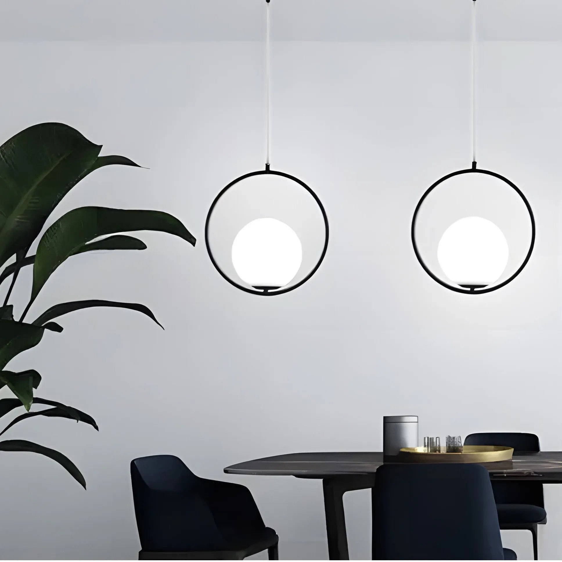 Lampa Sufitowa Wisząca Szklana Kula G110-1W Czarna 5