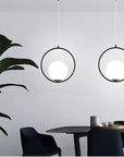 Lampa Sufitowa Wisząca Szklana Kula G110-1W Czarna 5