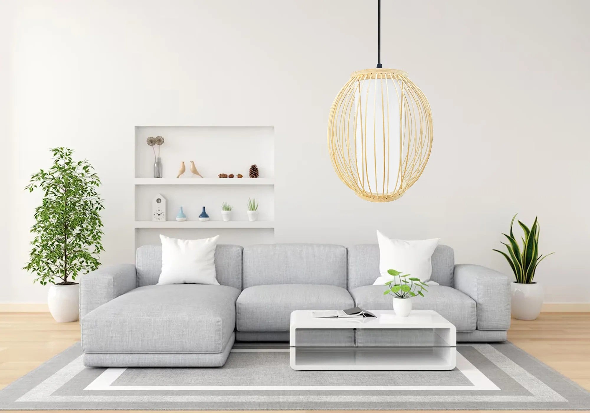 LAMPA WISZĄCA BAMBUSOWA APP1634-1CP 5
