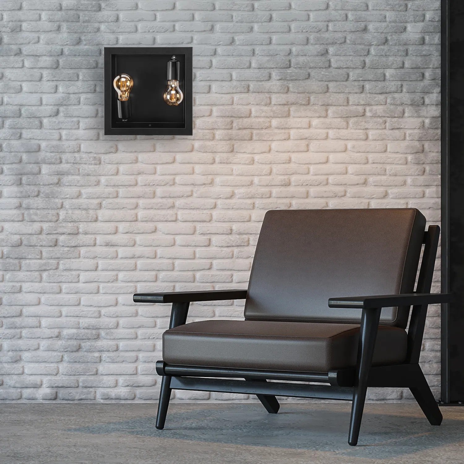 LAMPA ŚCIENNA KINKIET APP1305-2W CZARNA 5