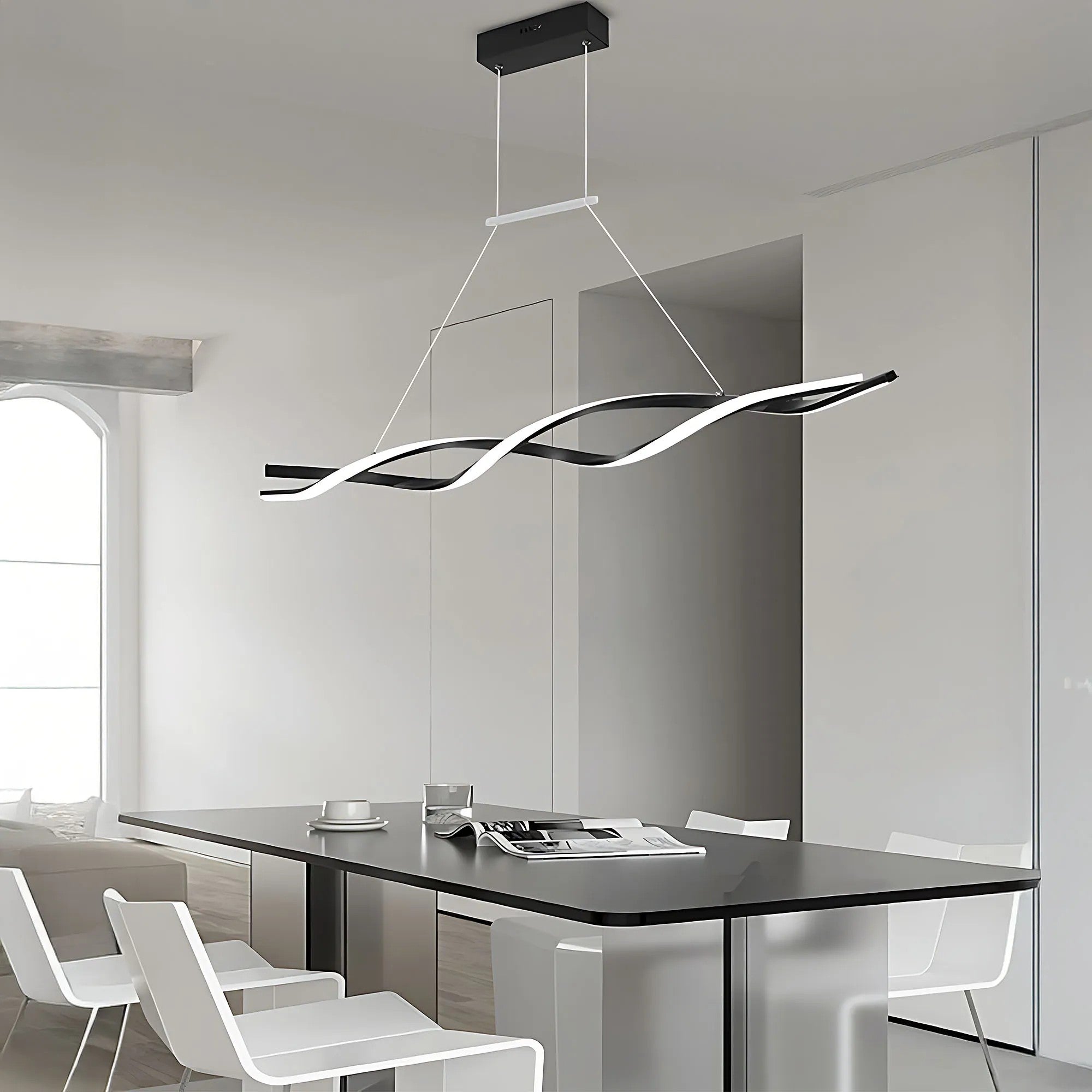 LAMPA SUFITOWA WISZĄCA LED LHJ020-CP CZARNA 5