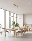Lampa Wisząca LED APP1697-CP 200 Cm Złota Szczotkowana 5