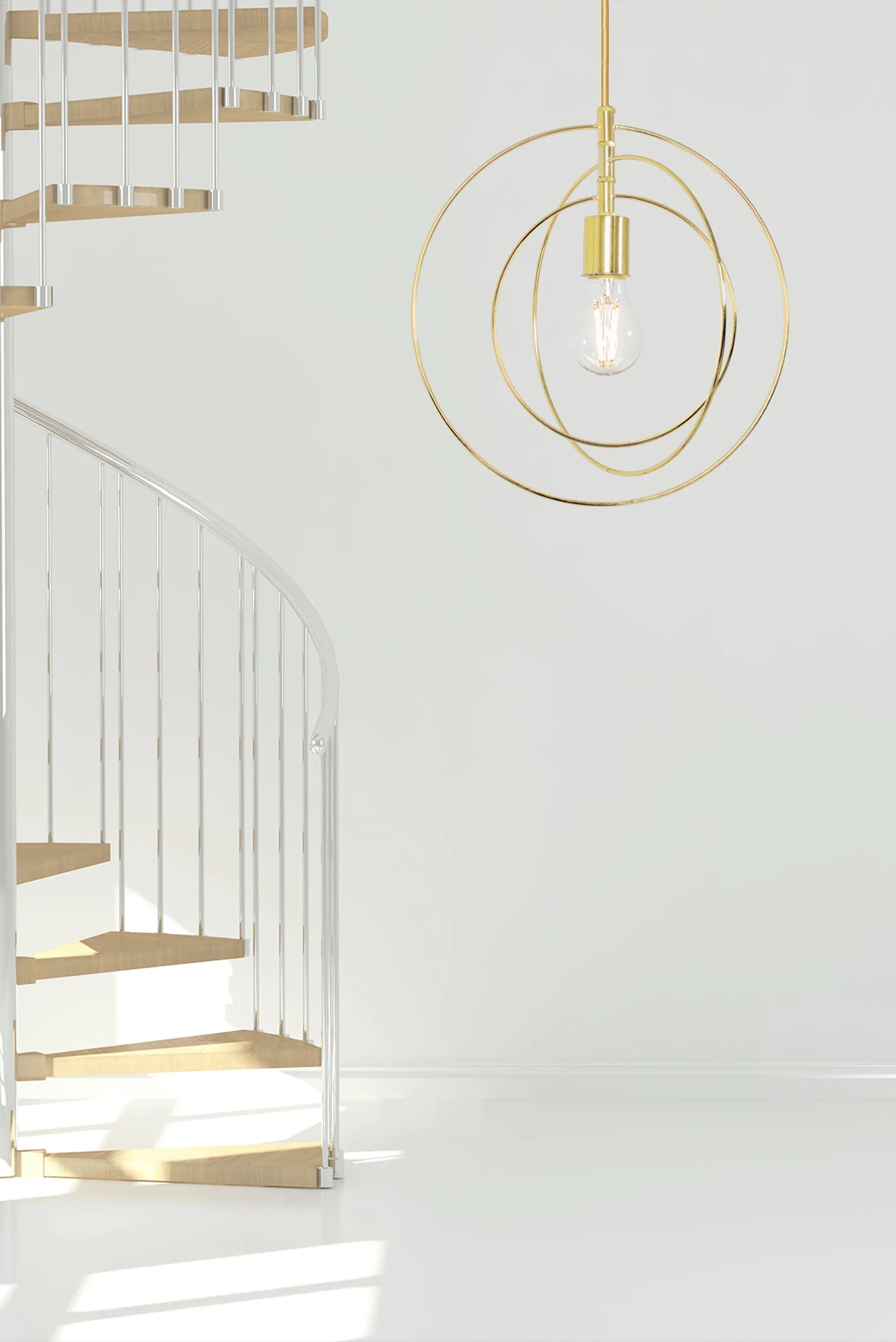 Lampa Sufitowa Metalowa Pierścieniowa APP286-1CP Złota 5