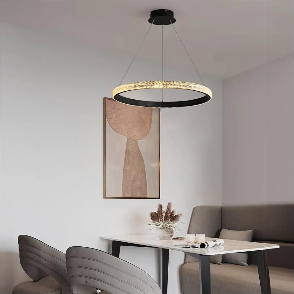 LAMPA SUFITOWA WISZĄCA LED APP1512-CP Black 5
