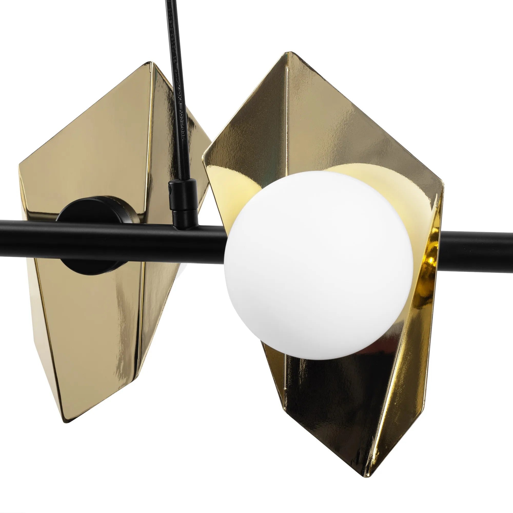 LAMPA SUFITOWA WISZĄCA APP1412-CP CZARNO/ZŁOTA 5