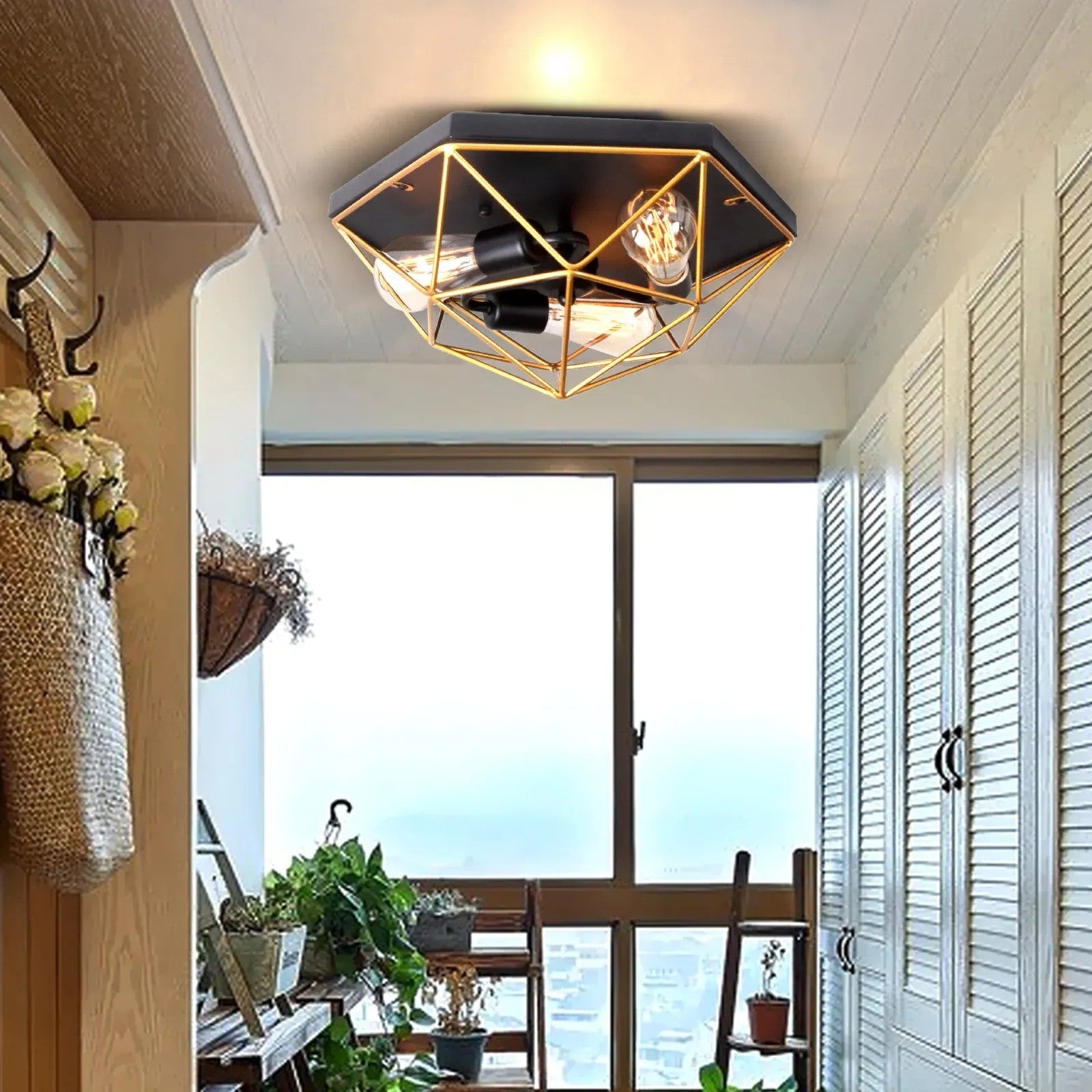 Lampa Sufitowa Plafon APP1094-3C Złota 5