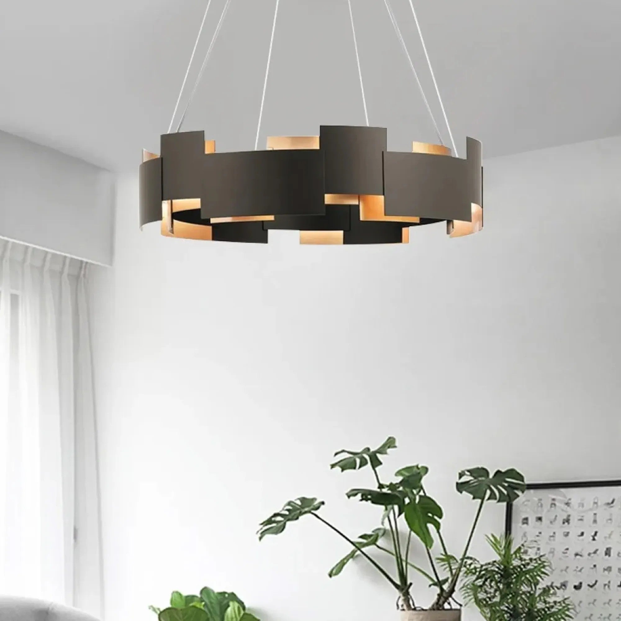 LAMPA SUFITOWA WISZĄCA Czarna APP1561-6CP 5