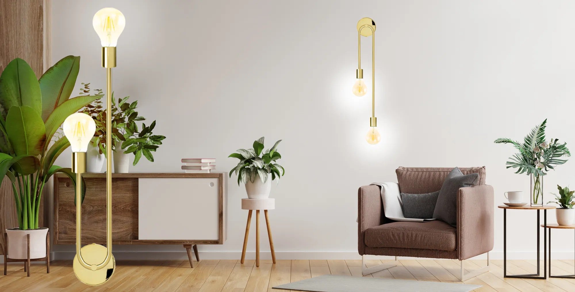 LAMPA ŚCIENNA KINKIET APP1148-2W Złota 5