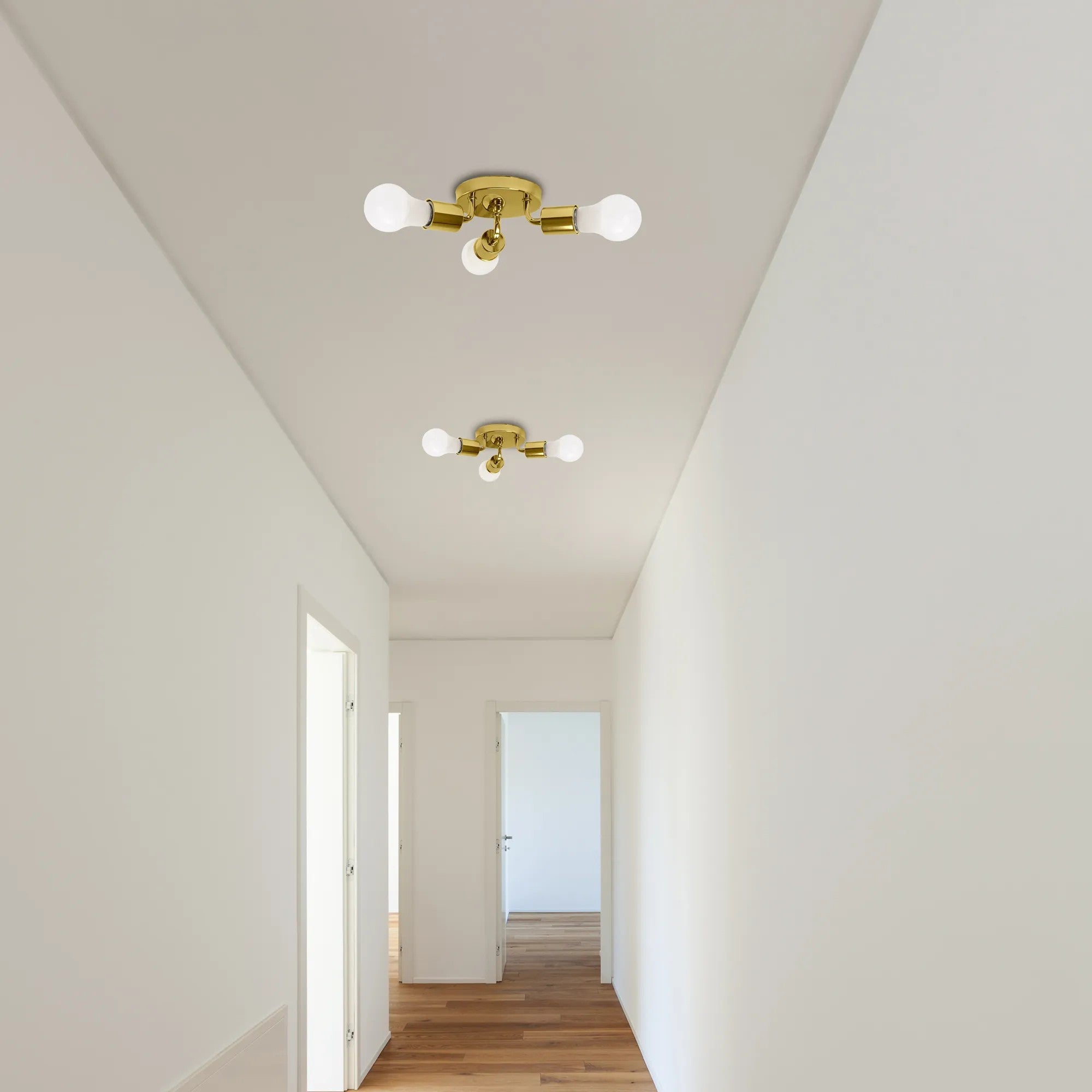 Lampa Sufitowa Potrójna Plafon Metalowa APP704-3C Złota 5