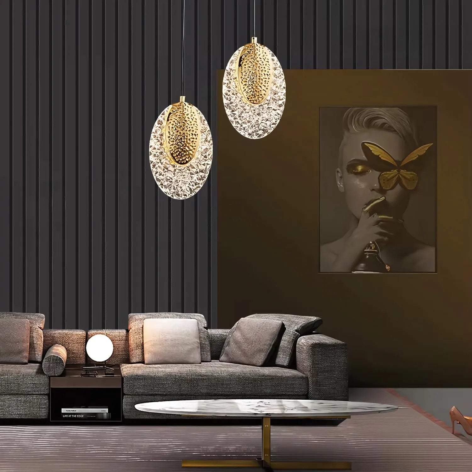 LAMPA WISZĄCA KRYSZTAŁOWA LED G088-1CP Złota 5