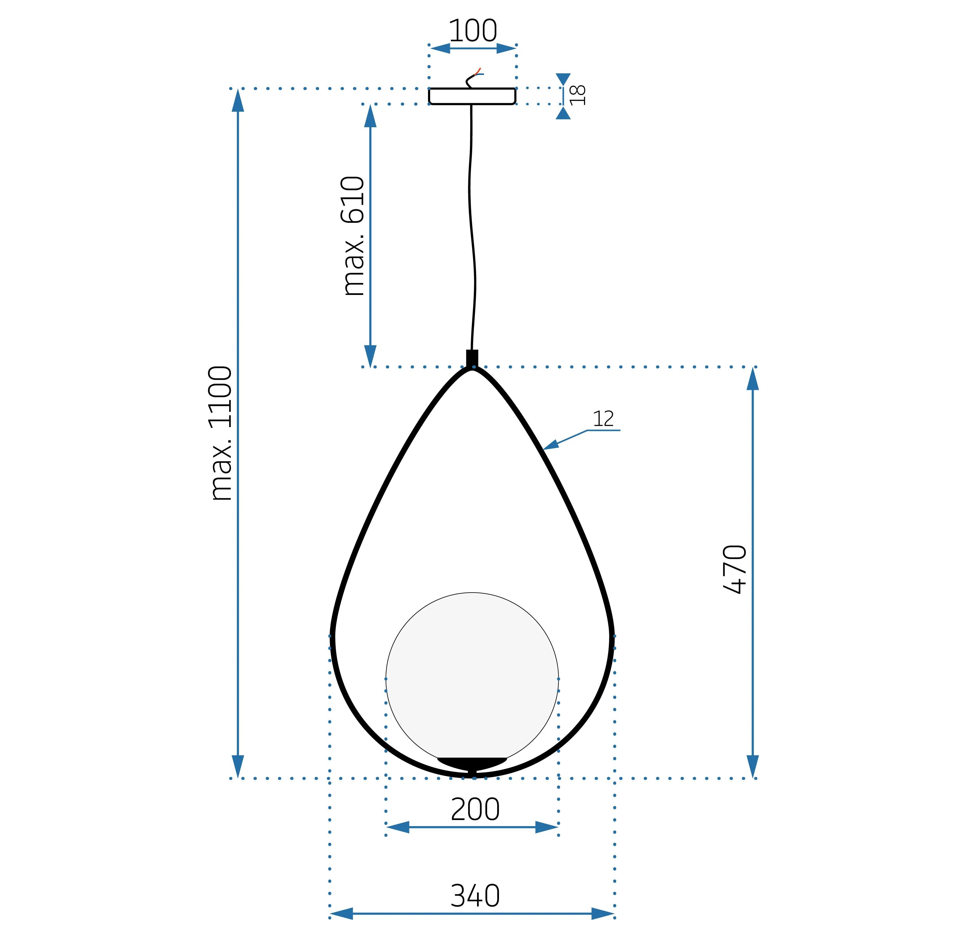 Lampa Sufitowa Nowoczesna Loft APP938-1CP Czarna 5