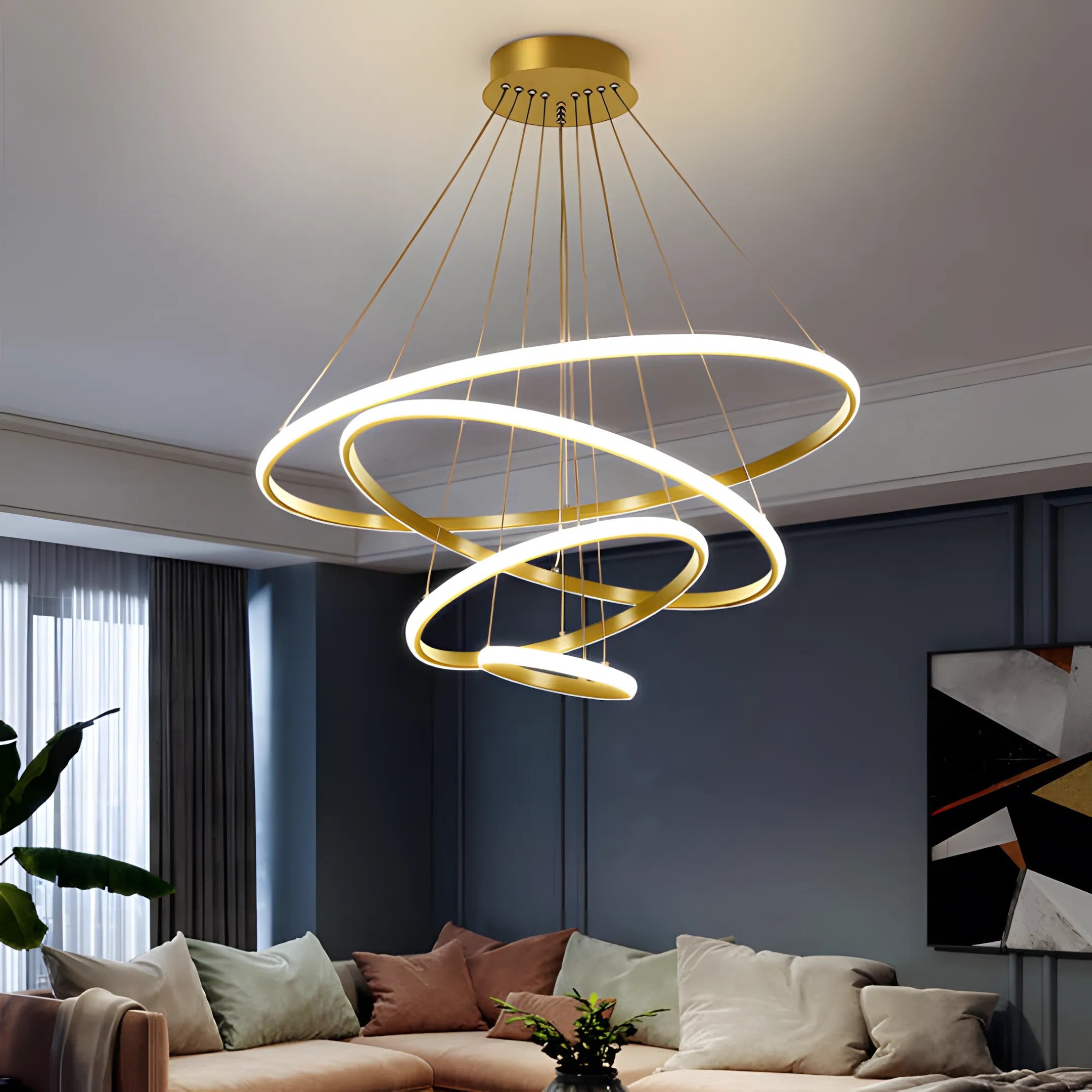 Lampa Wisząca LHJ010-CP4 BRUSH GOLD 5