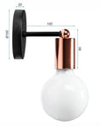 Lampa Kinkiet Ścienny Metalowy 392205 Różowe Złoto 5