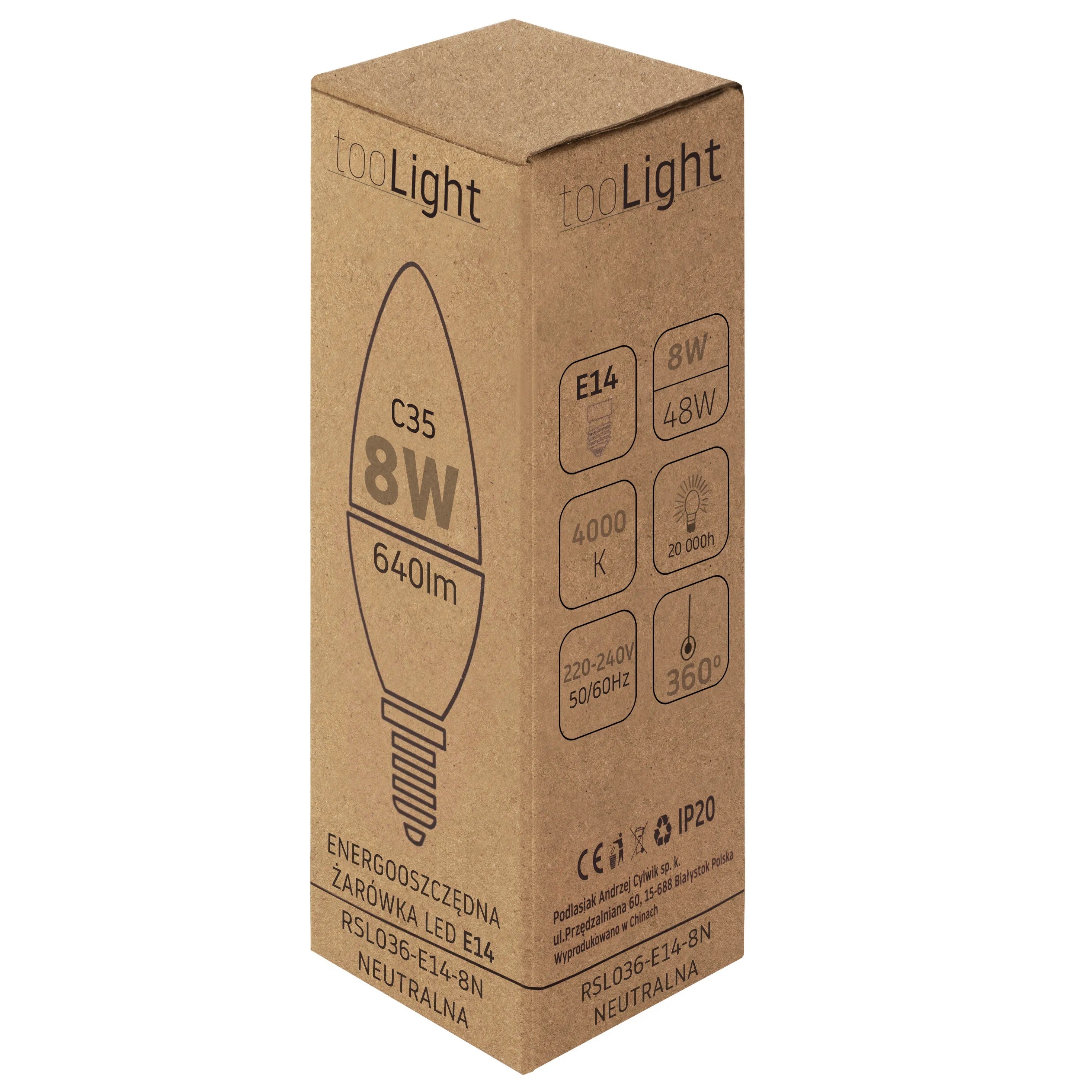 Żarówka LED Neutralna E-14 8W RSL036 5