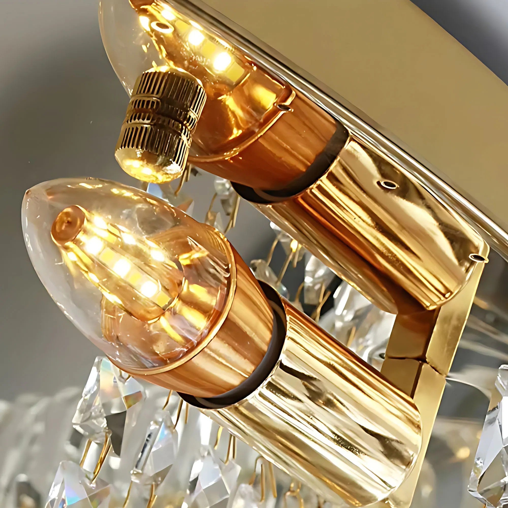 LAMPA KRYSZTAŁOWA PLAFON APP1729-8C 60 Cm ZŁOTA 5