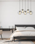 Lampa Wisząca APP1133-5CP Czarno Złota 5