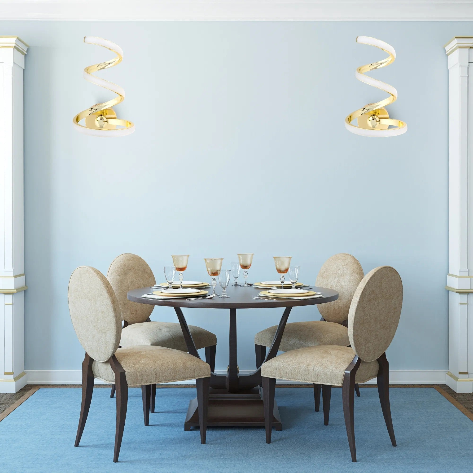 LAMPA ŚCIENNA KINKIET LED SPRING UP APP830-W Złota 5