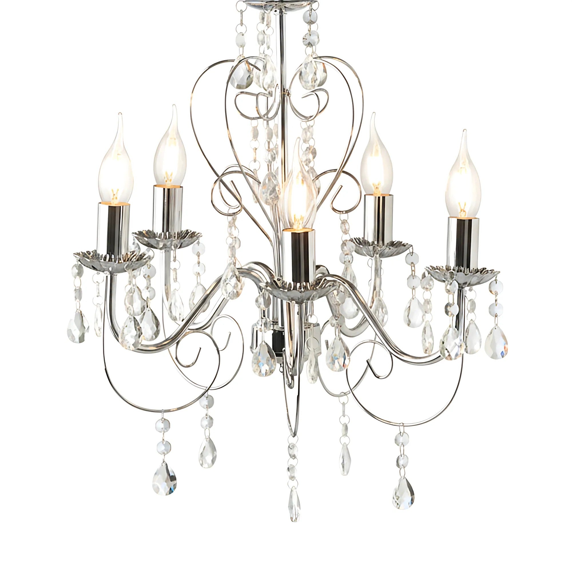 LAMPA SUFITOWA WISZĄCA EBT008-5CP CHROM 5