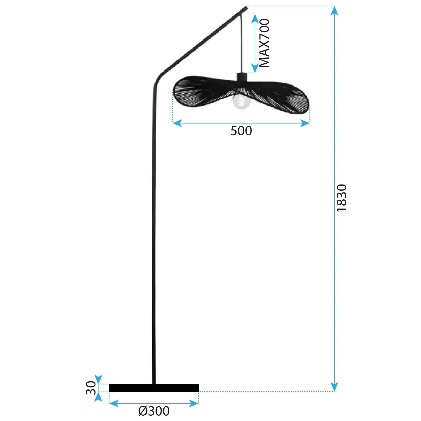 Lampa Stojąca Podłogowa APP1829-1F 5