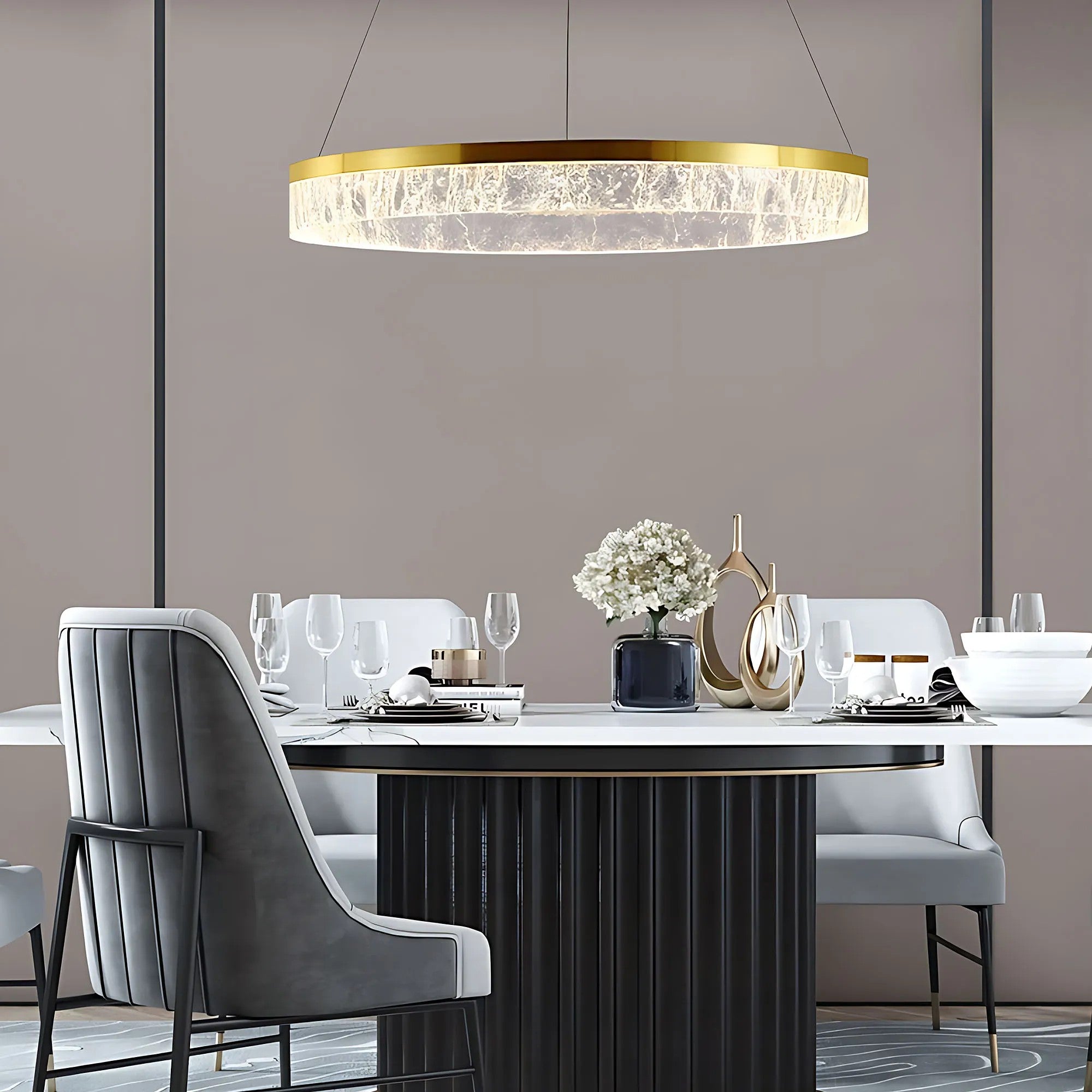 Lampa Wisząca LHJ047-CP 80 Cm ZŁOTA 5