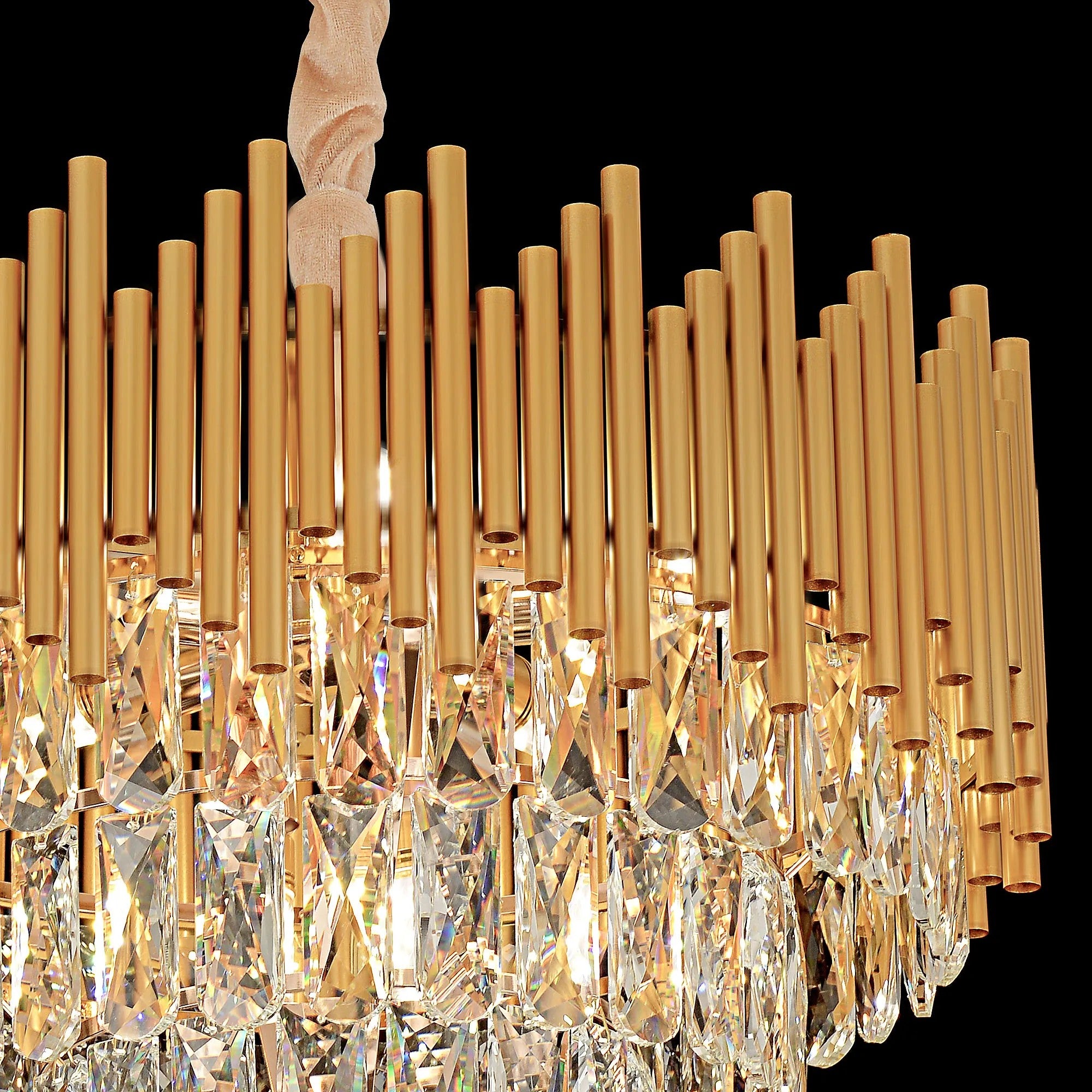 Lampa Wisząca Z Kryształami G062-CP 50CM ZŁOTA 5