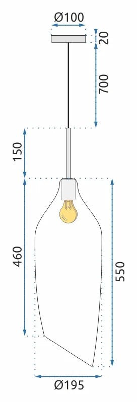 Lampa Sufitowa Szklana Modern APP892-1CP 5