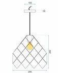 Lampa Sufitowa Wisząca Metalowa APP339-1CP Zielona 5