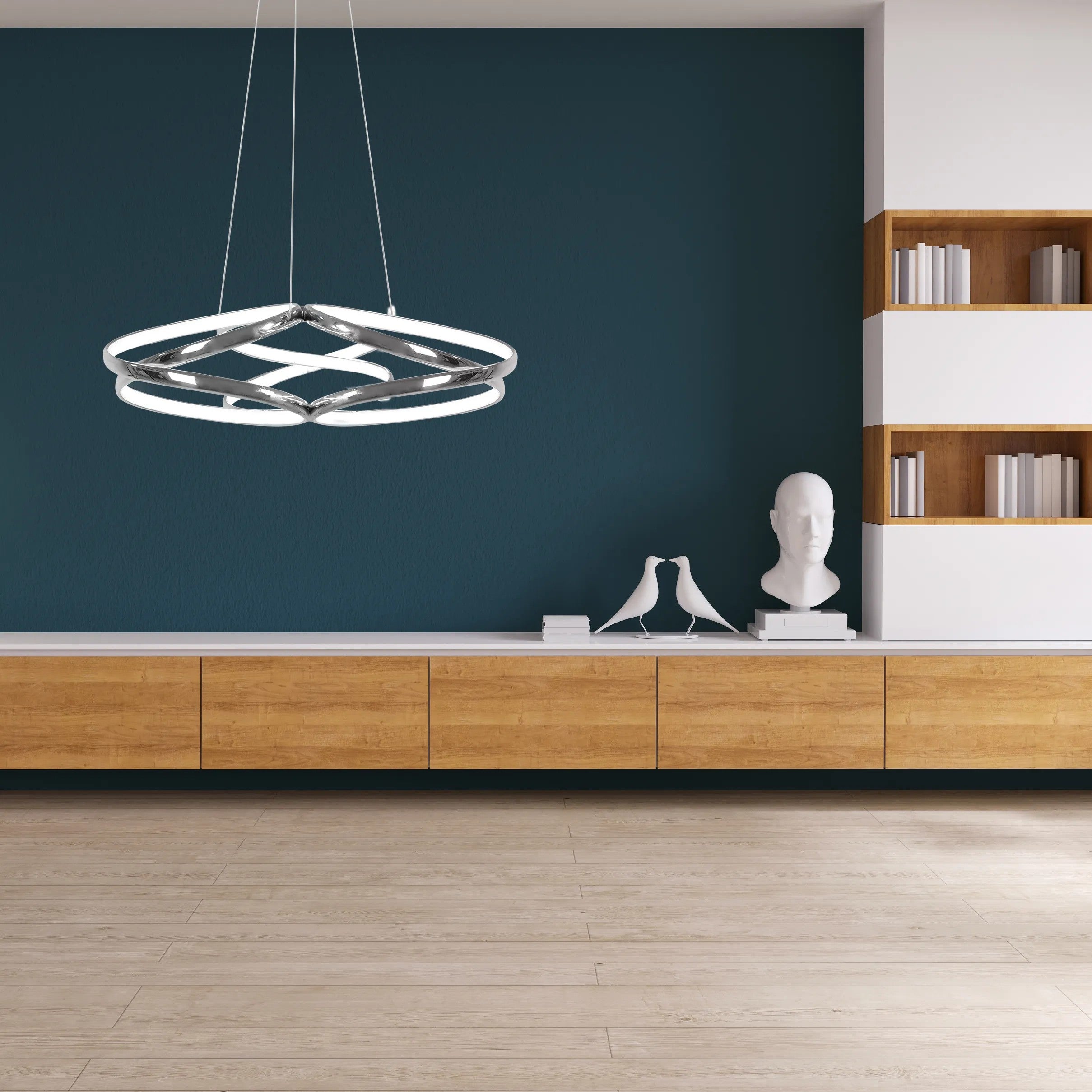 Lampa Sufitowa Nowoczesna LED + PILOT APP795-CP Flat Chrom 5