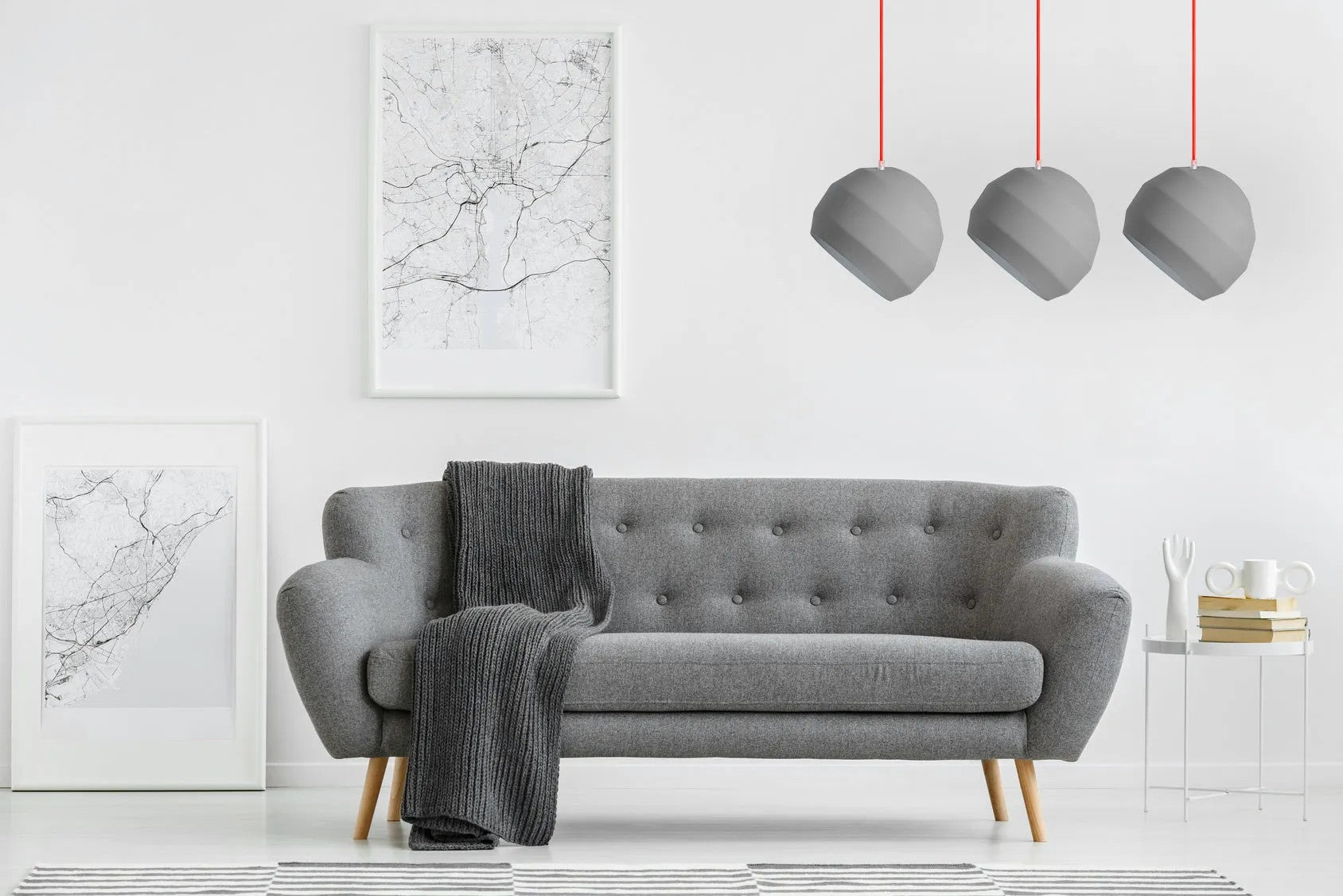 Lampa Sufitowa Wisząca Potrójna APP384-3CPR 5