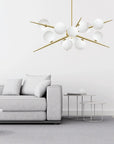 Lampa Wisząca APP998-12CP Złota 5