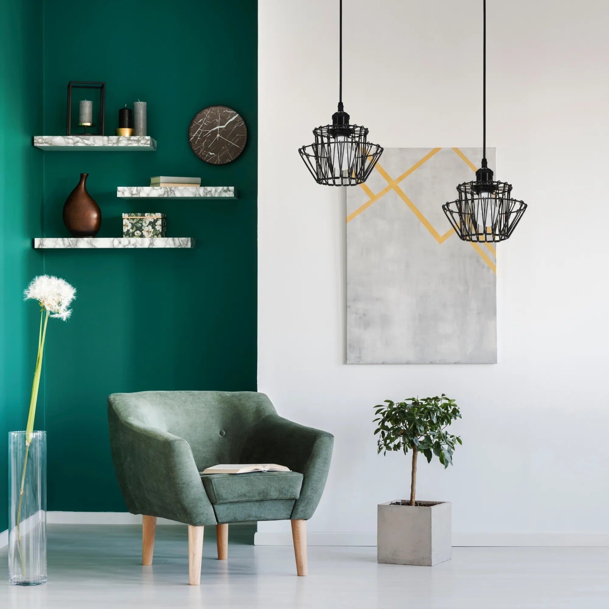 Lampa Sufitowa Wisząca APP941-1CP Set 36cm Czarna 5
