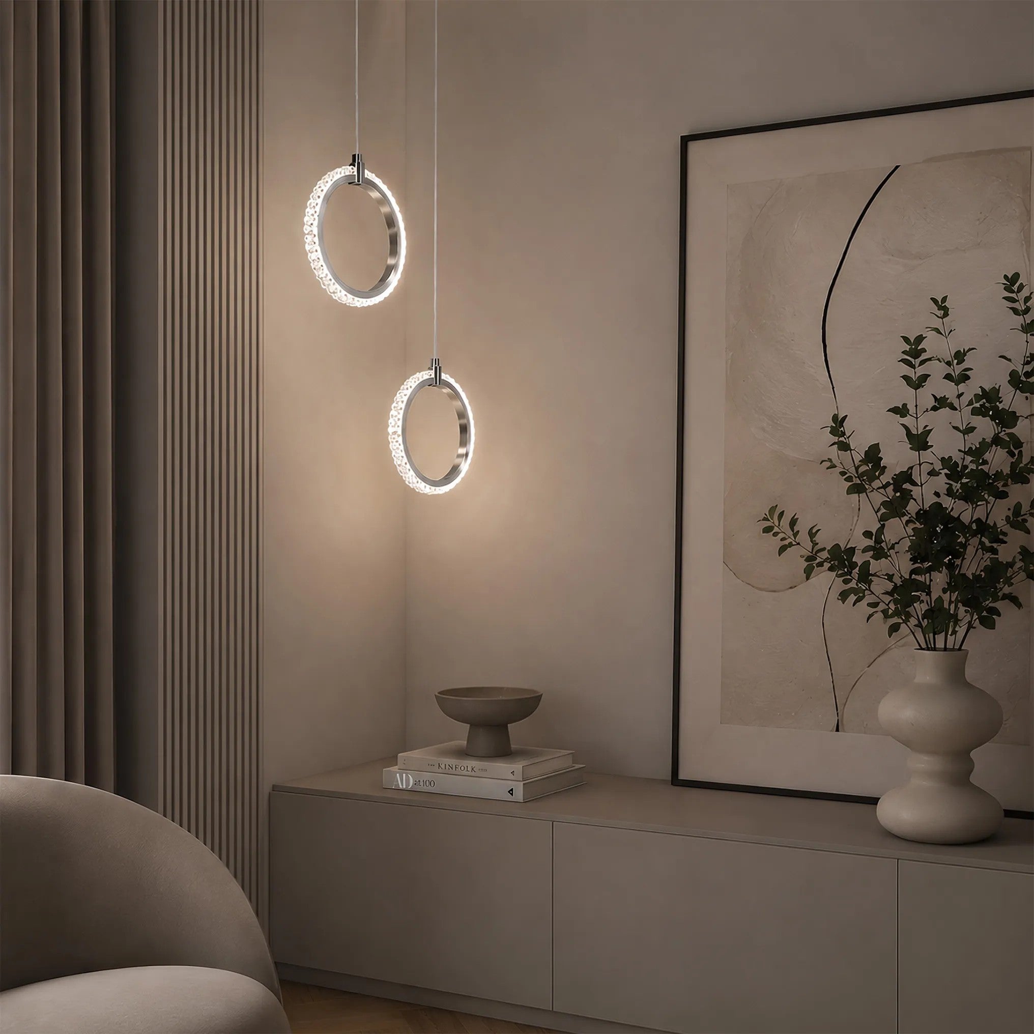 Lampa Sufitowa Wisząca LED LHJ126-W Chrom 5