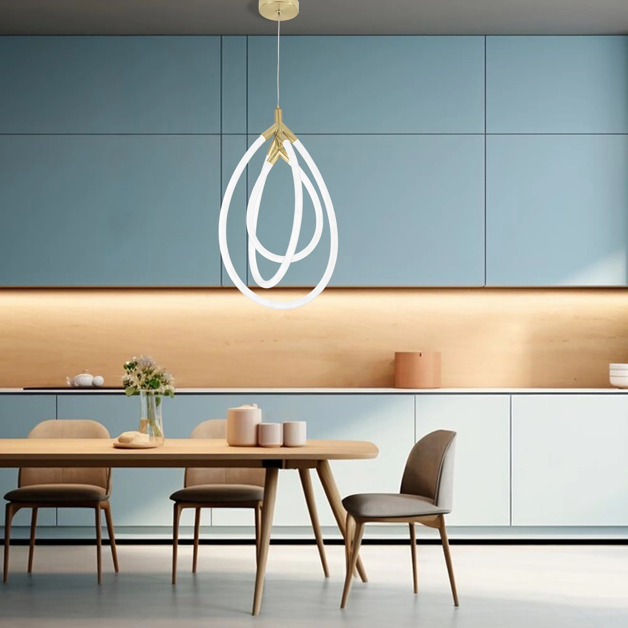 LAMPA WISZĄCA LED G018-CP ZŁOTA 5