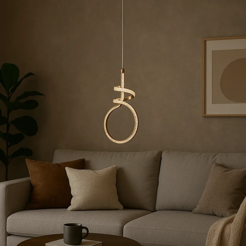 LAMPA WISZĄCA LED G071-CP ZŁOTA 5
