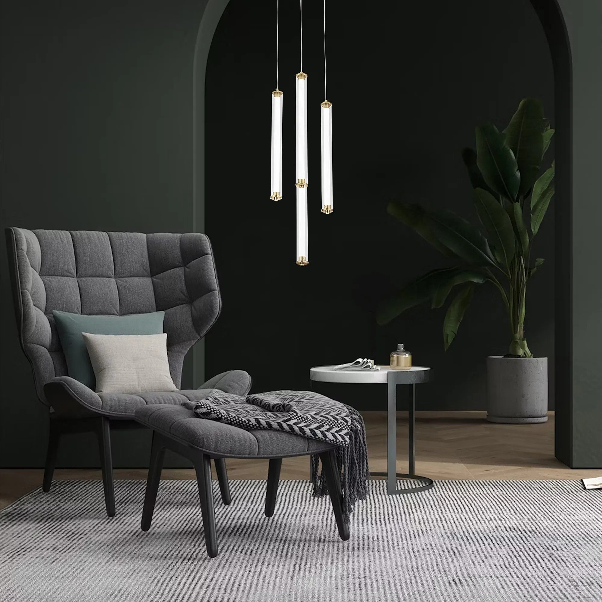 LAMPA WISZĄCA LED G024-4CPR ZŁOTA 5