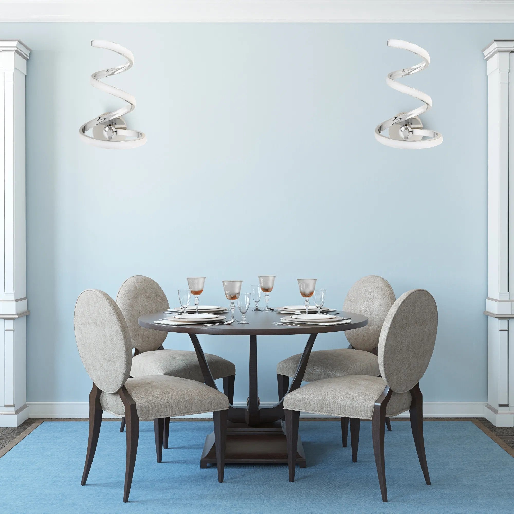 LAMPA ŚCIENNA KINKIET LED SPRING UP APP831-W CHROME 5