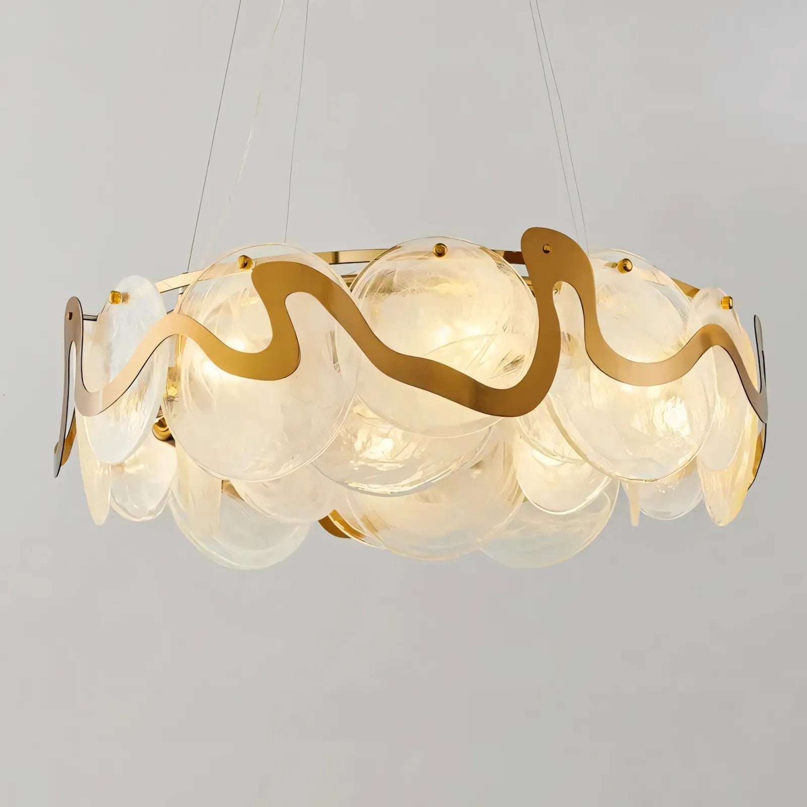 Lampa Sufitowa Wisząca APP1544-8CP Złota Szczotkowana 5