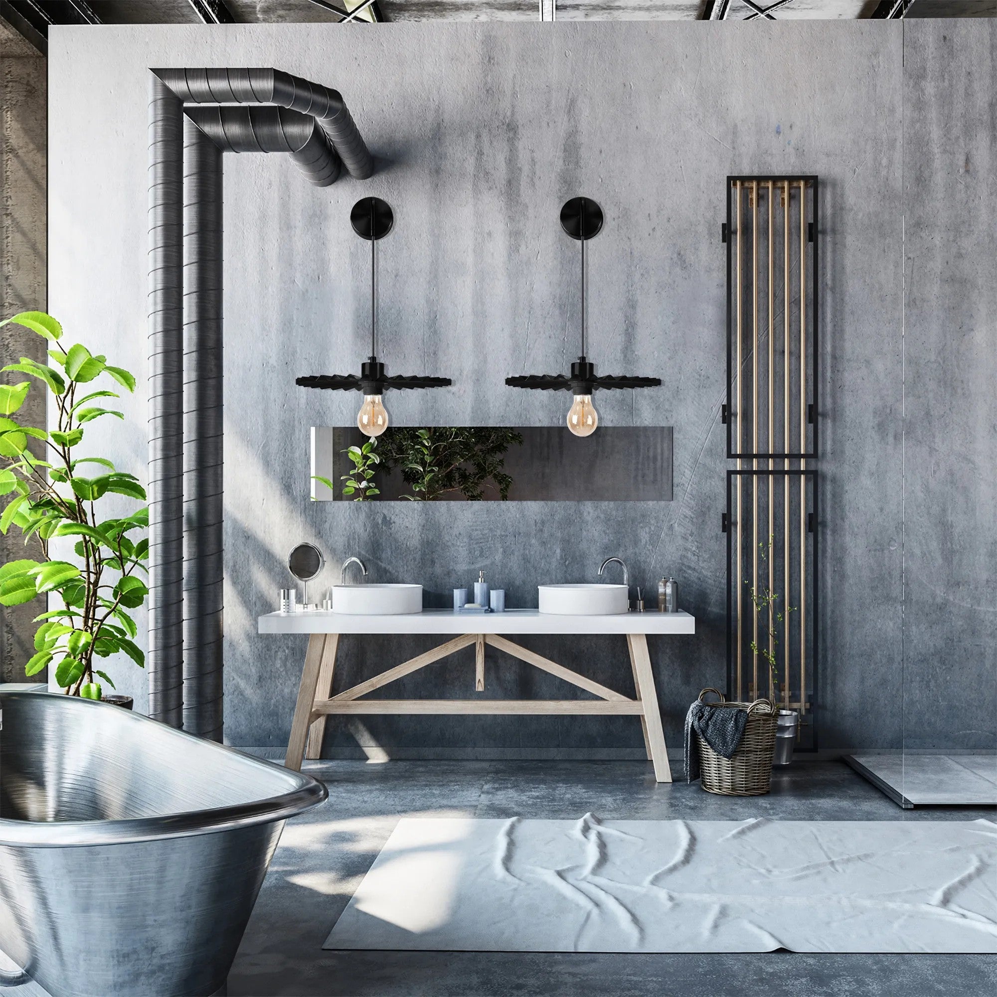 LAMPA ŚCIENNA KINKIET APP1355-1W Czarny 30 Cm 5