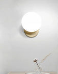 Lampa Ścienna Kinkiet Szklana Kula APP950-1W Złota 5