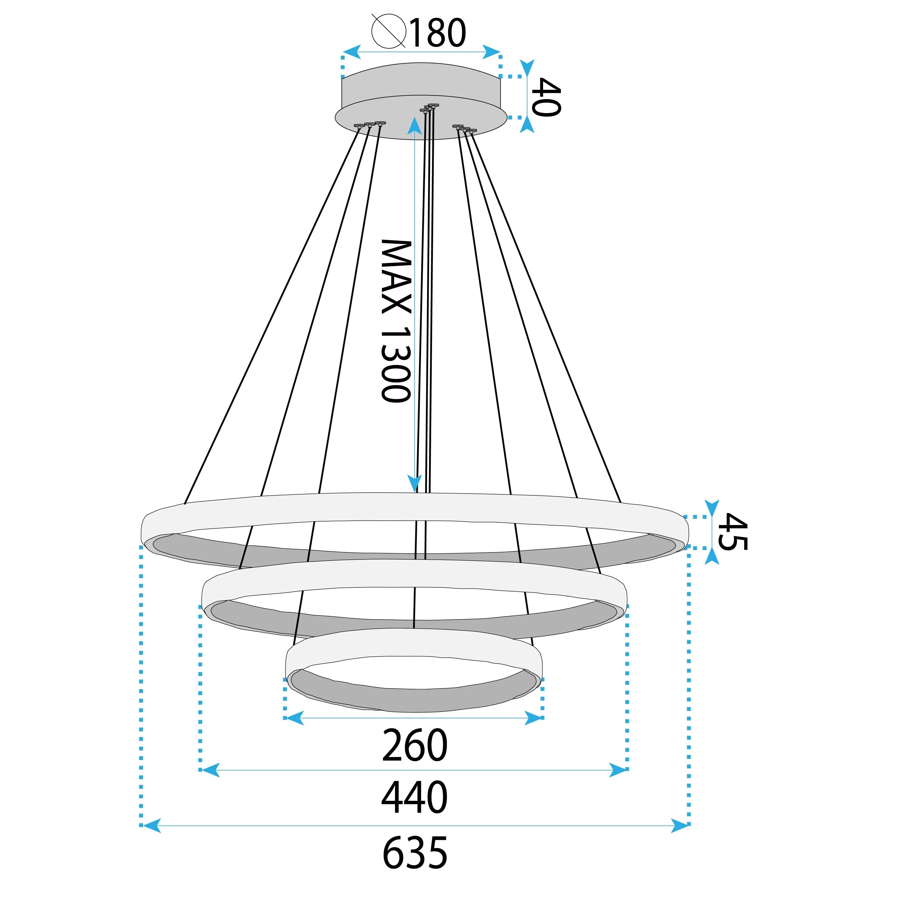 LAMPA SUFITOWA WISZĄCA LED LHJ042-CP3 ZŁOTA 5