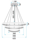LAMPA SUFITOWA WISZĄCA LED LHJ042-CP3 ZŁOTA 5