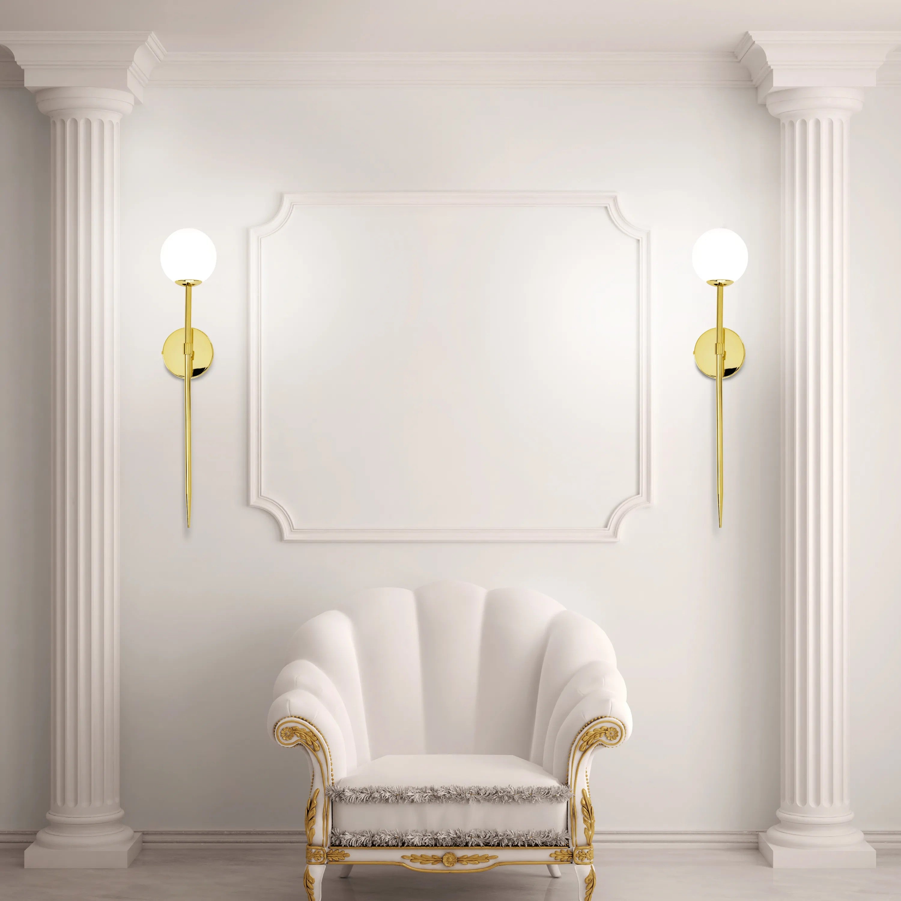 LAMPA KINKIET NOWOCZESNY 90cm APP582-1W Złota 5