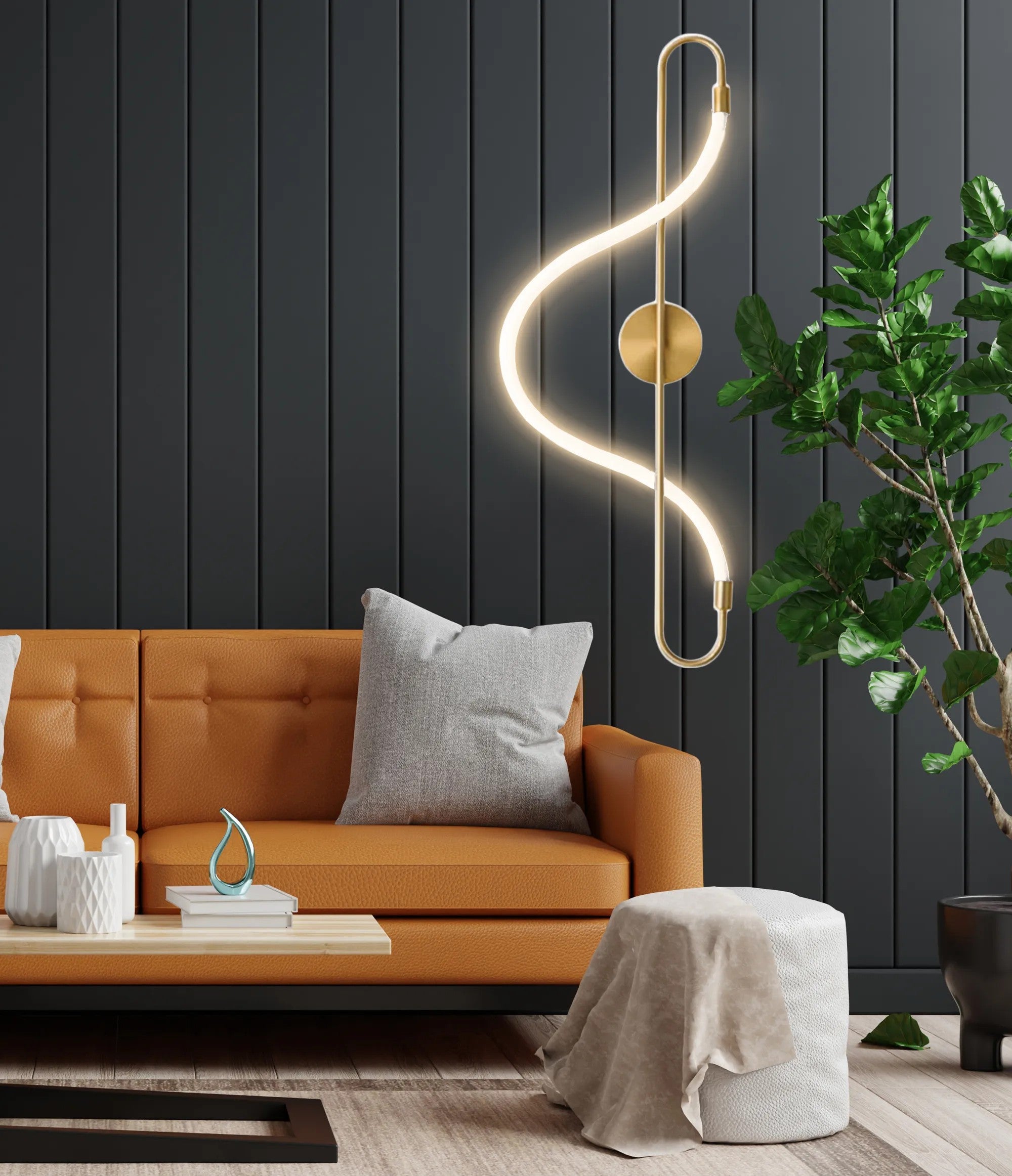 Lampa Ścienna Kinkiet LED APP858-W Long Złota 5