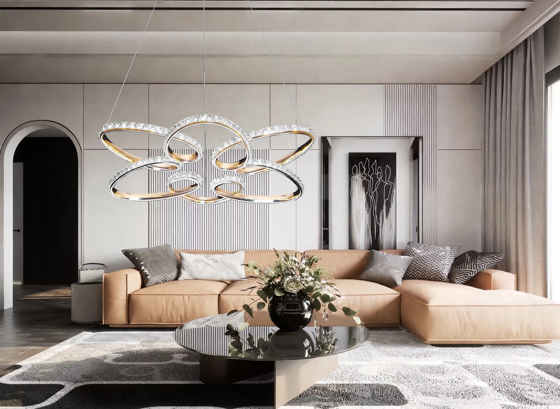 LAMPA WISZĄCA LED G001-CP ZŁOTA 5