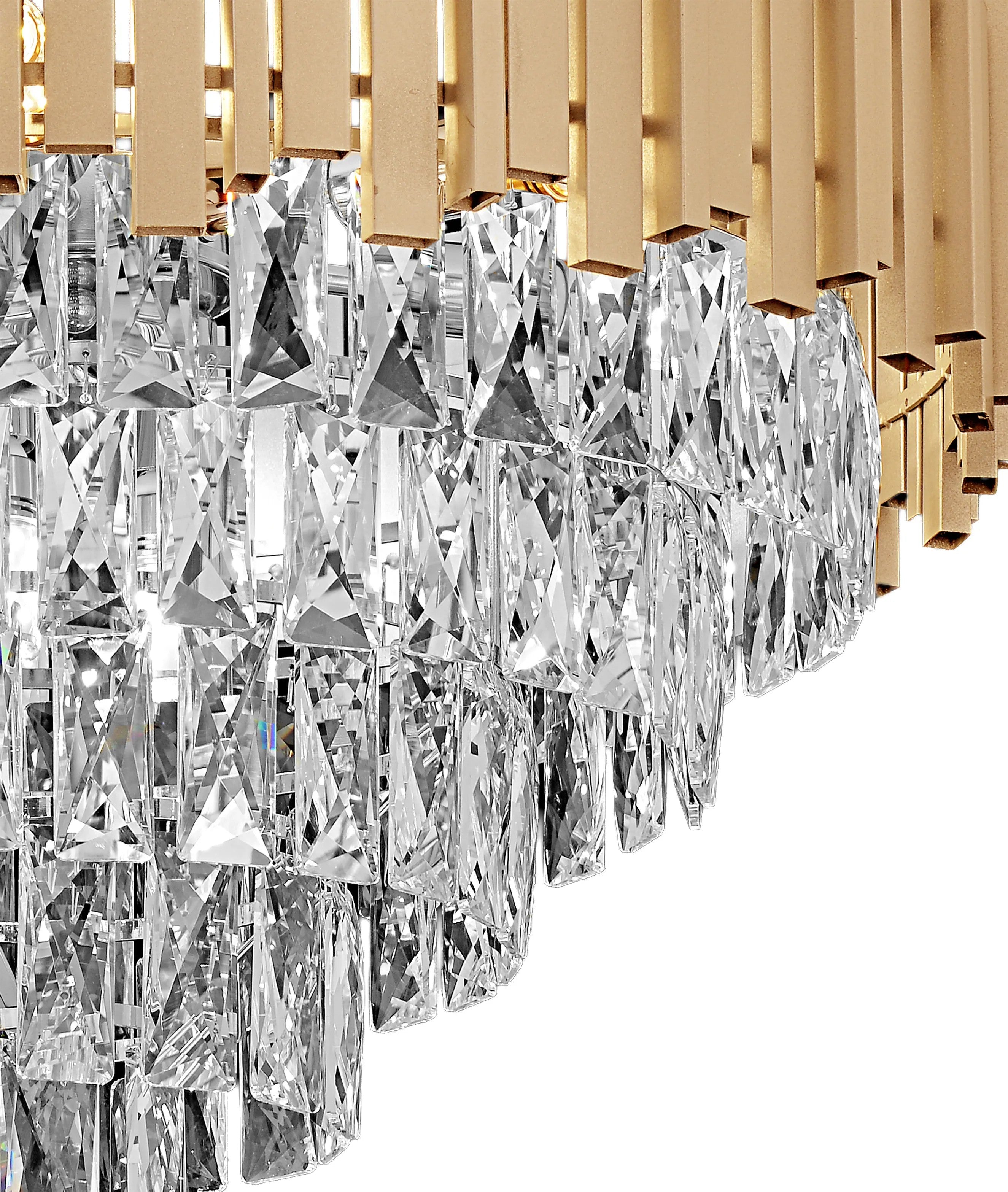 Lampa Wisząca Z Kryształami G050-CP 50CM GOLD 5
