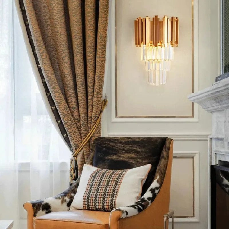 Lampa Kryształowa Kinkiet 312357 Złota 5