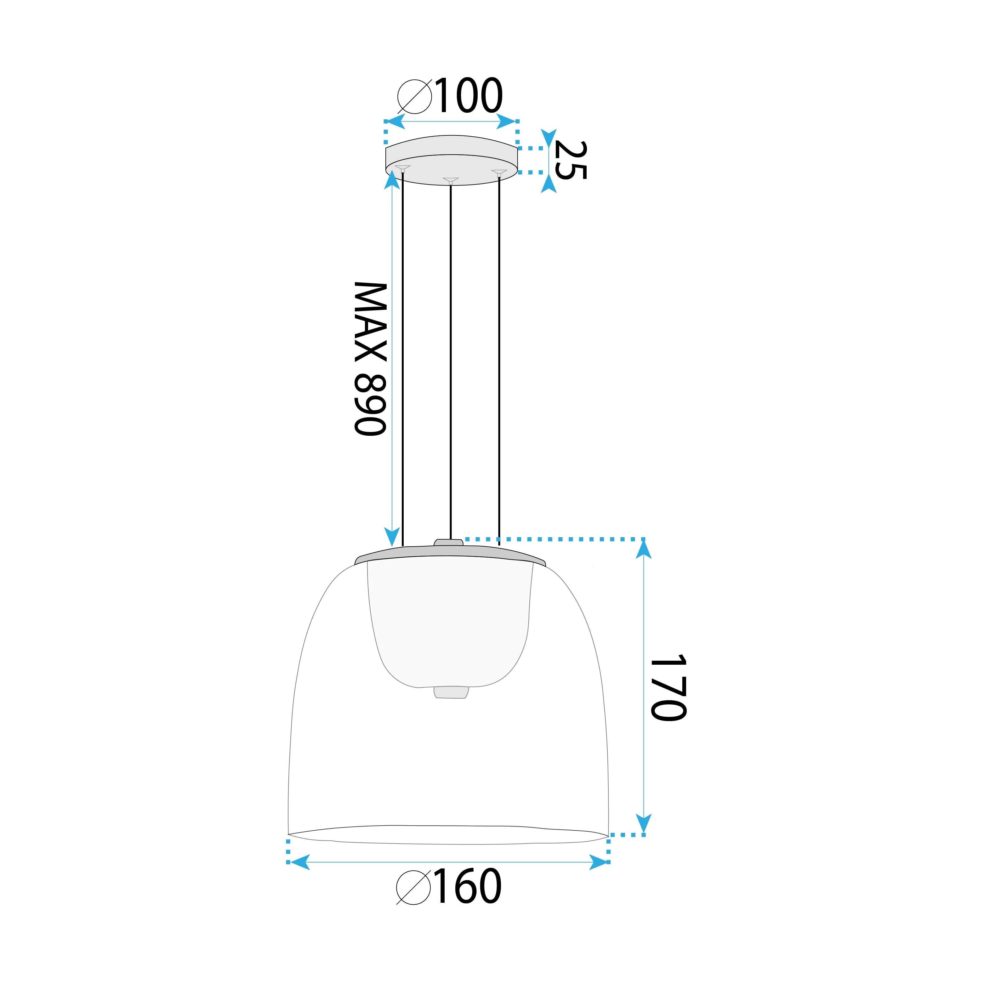 LAMPA WISZĄCA LED APP1689-1PC A Złota 5