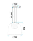 LAMPA WISZĄCA LED APP1689-1PC A Złota 5