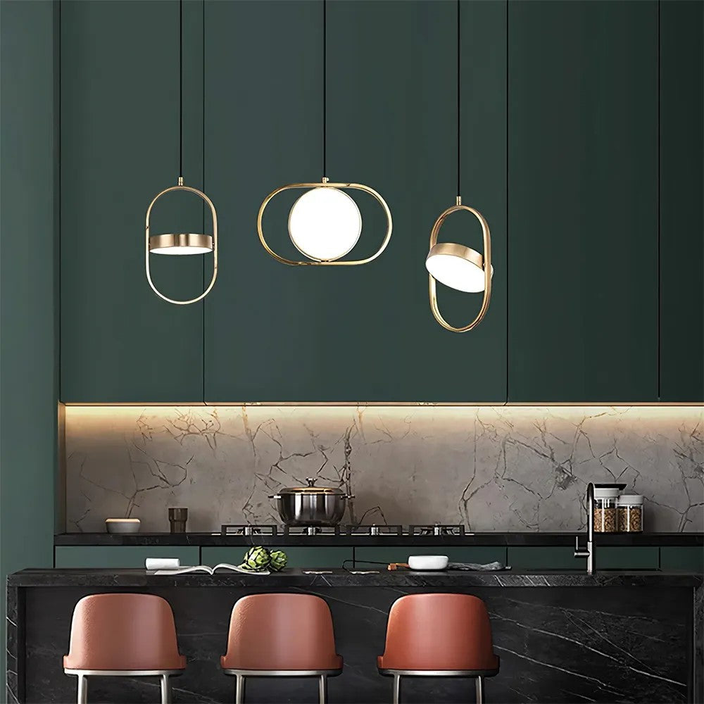 Lampa Wisząca LED APP1555-CP Gold 5