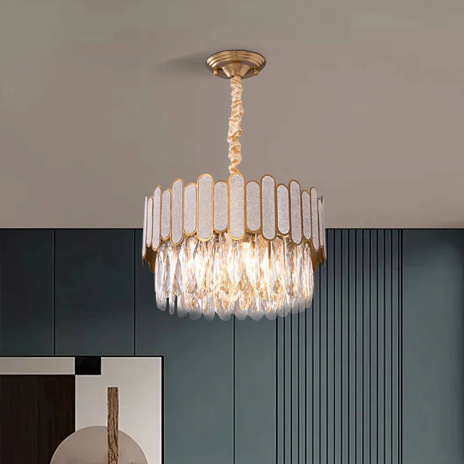 Lampa Sufitowa Wisząca APP1746-4CP 40 Cm Złota 5
